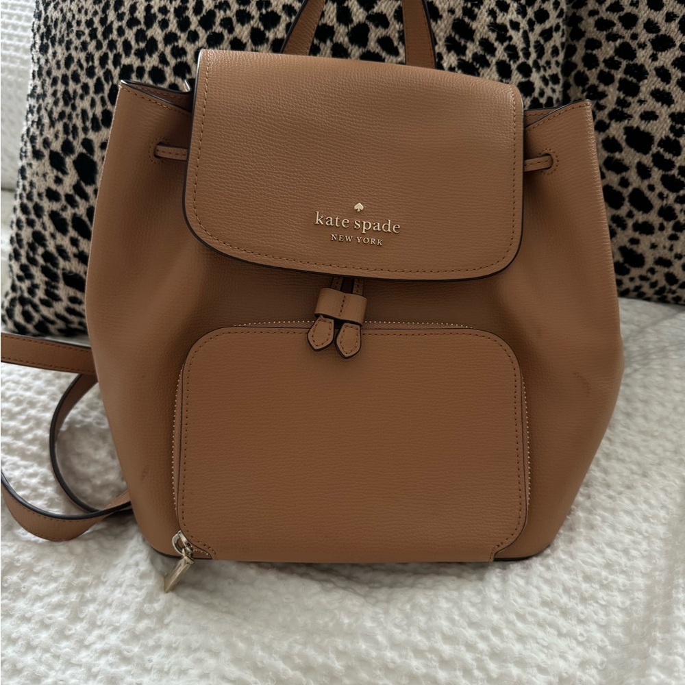 Kate Spade Tan Leather Backpack